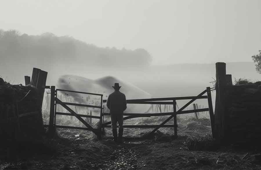 Impending death in a Welsh farmyard